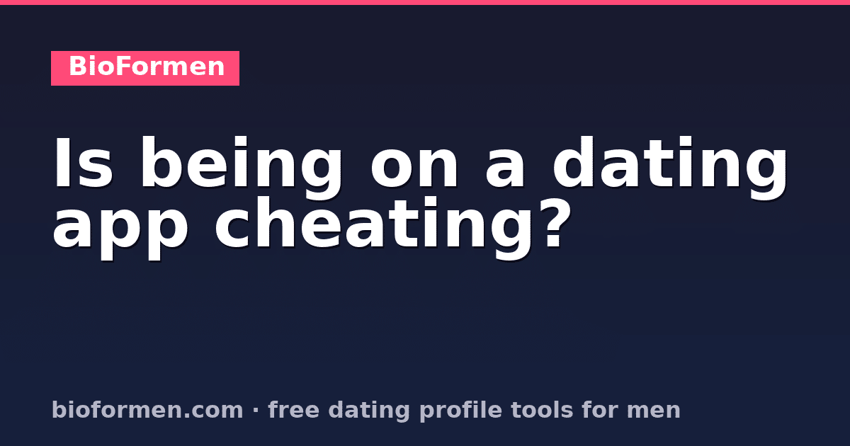 Is Being on a Dating App Cheating?
